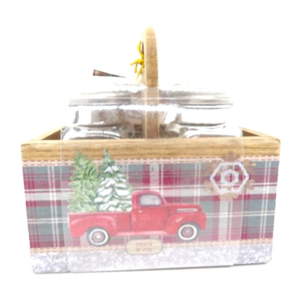 Christmas Holiday Salt and Pepper Shaker Caddy NEW - Picture 3 of 4